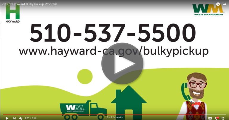 Throw out large items for free with Waste Management’s “Bulky Item Pickup” service | City of